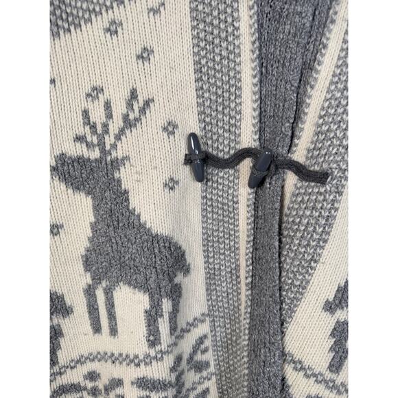 See by Chloe Hooded Intarsia Reindeer Blanket Sweater $795 One Size - Picture 6 of 15